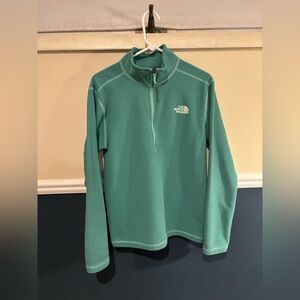 The North Face Men's Teal Zip-Up Sweater, Size Medium